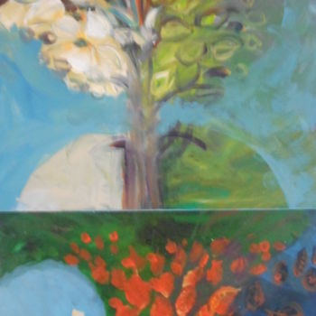 Painting titled "SAISONS" by Mchartrie, Original Artwork, Acrylic Mounted on Wood Panel