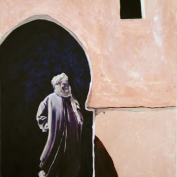 Painting titled "Muezzin" by Guido Mannini, Original Artwork, Oil