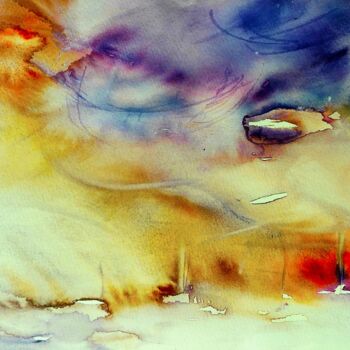 Peinture intitulée "744-2 aquarelle" par Domie, Œuvre d'art originale, Aquarelle
