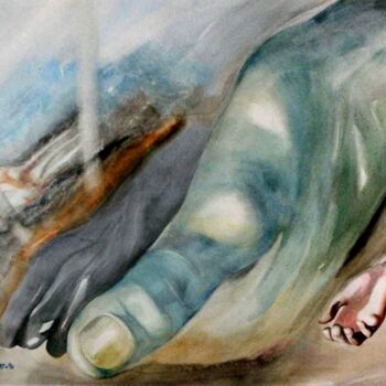 Peinture intitulée "De faiblesse en pou…" par Martial Bidard, Œuvre d'art originale, Huile