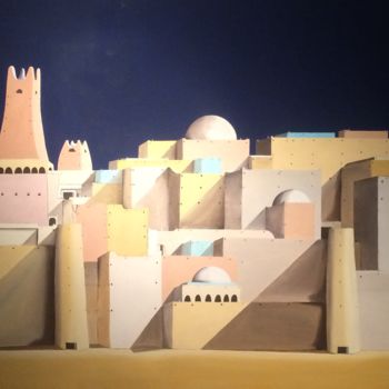 Painting titled "GHARDAIA" by Guido Mannini, Original Artwork, Oil