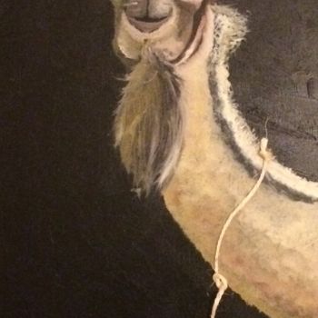 Painting titled "Il gigante del dese…" by Guido Mannini, Original Artwork, Oil