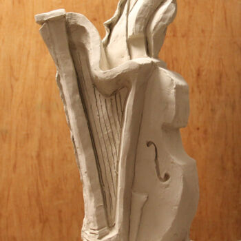 Sculpture intitulée "Mus'ic" par Catherine Costet (Lccat), Œuvre d'art originale, Argile