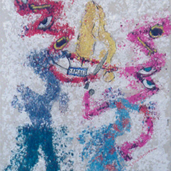 Painting titled "Nougat" by Koutsandréou Georges, Original Artwork, Acrylic