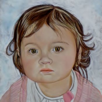 Dessin intitulée "Emilie jolie" par Virginie Etignard, Œuvre d'art originale, Pastel