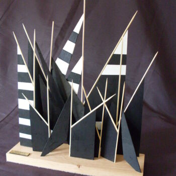 Sculpture intitulée "6-voile-oceane.jpg" par Nyls  Eliot, Œuvre d'art originale, Bois