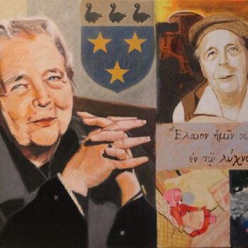 Painting titled "N° 952 Marguerite Y…" by R. Cavalié, Original Artwork, Other Mounted on Wood Stretcher frame