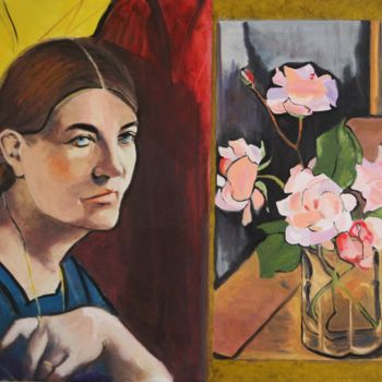 Schilderij getiteld "N° 954 Suzanne Vala…" door R. Cavalié, Origineel Kunstwerk, Anders Gemonteerd op Frame voor houten bran…