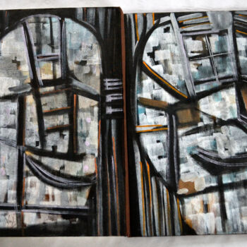 Peinture intitulée "Carnet de notes en…" par Muriel Cayet, Œuvre d'art originale, Acrylique