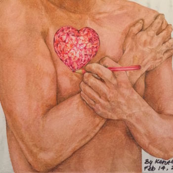 Drawing titled "Embrace Love" by Kent Chua, Original Artwork, Other
