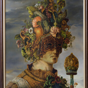 Painting titled "Lucifer" by Mandy Sand, Original Artwork, Oil