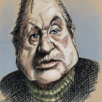 Disegno intitolato "Francis Bacon" da Bertrand Daullé, Opera d'arte originale, Pastello