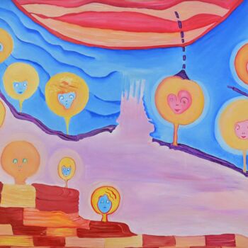 Peinture intitulée "PERSONALITES" par René Georges (RG.), Œuvre d'art originale, Huile