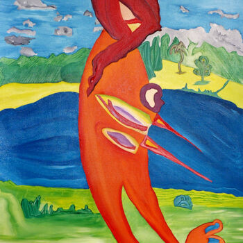 Peinture intitulée "STEADYNESS" par René Georges (RG.), Œuvre d'art originale, Huile