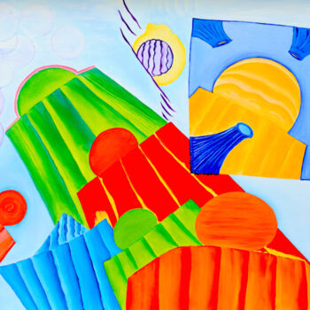 Peinture intitulée "THE NEW GENERATION" par René Georges (RG.), Œuvre d'art originale, Huile