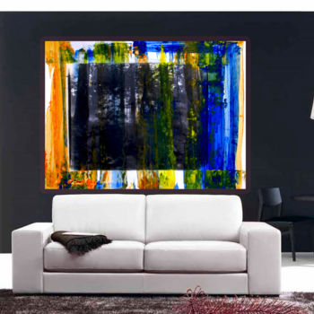 Painting titled "Colored Forest - Or…" by Dmitri Matkovsky, Original Artwork, Acrylic