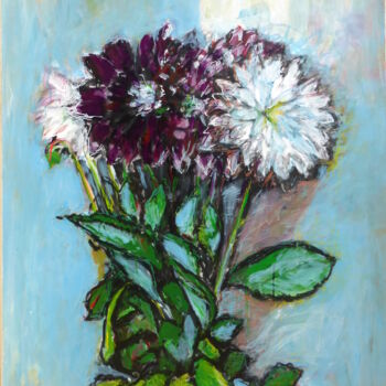 Peinture intitulée "Fleur 5" par Remi Delaplace, Œuvre d'art originale, Acrylique Monté sur Châssis en bois