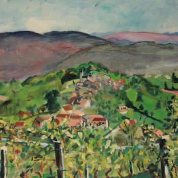 Pintura titulada "N°217  Massignieu d…" por R. Cavalié, Obra de arte original, Oleo Montado en Bastidor de camilla de madera