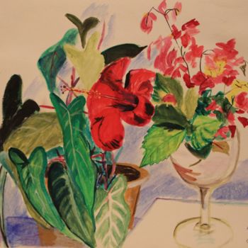 Malerei mit dem Titel "N°127  Nature morte…" von R. Cavalié, Original-Kunstwerk, Acryl