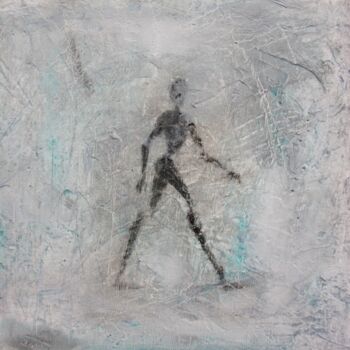 Peinture intitulée "empreinte-n-11-pein…" par Henri Ibara, Œuvre d'art originale, Huile