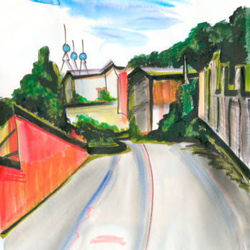 Painting titled "Nizhny Novgorod, Ru…" by Dea Lieotto, Original Artwork, Watercolor