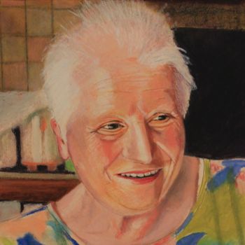 Dessin intitulée "N°855  Germaine D" par R. Cavalié, Œuvre d'art originale, Pastel