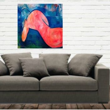 Painting titled "womans-back-in-situ" by Simon Taylor, Original Artwork