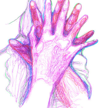 Drawing titled "Gesture, 15 Septemb…" by Dea Lieotto, Original Artwork, Ballpoint pen