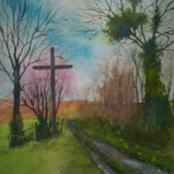 Peinture intitulée "croix Espieilh" par Mickael Thébault, Œuvre d'art originale