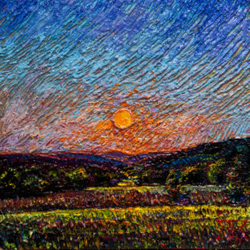 제목이 "Where The Sun Sets"인 미술작품 Krzysztof Kargol로, 원작, 기름
