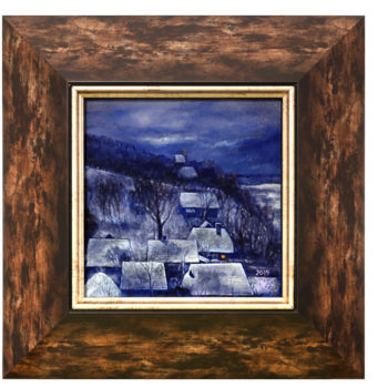 "3 Colors of Winter" başlıklı Tablo Krzysztof Kargol tarafından, Orijinal sanat, Petrol