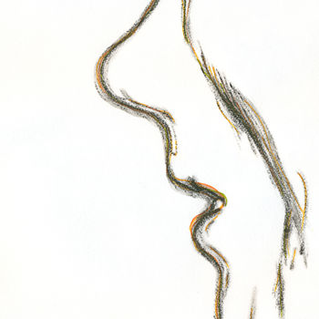 Painting titled "Profile, 6 May 2015" by Dea Lieotto, Original Artwork, Ink