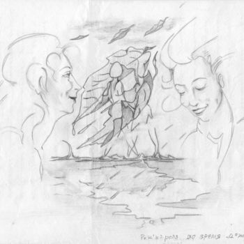 Drawing titled "rock-n-roll in the…" by Dea Lieotto, Original Artwork, Pencil