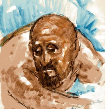 Pintura intitulada "005 - Figura" por Luiz Carlos De Andrade Lima, Obras de arte originais, Aquarela