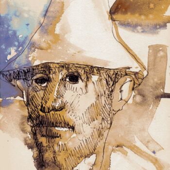 Pintura intitulada "008 - Figura" por Luiz Carlos De Andrade Lima, Obras de arte originais, Aquarela