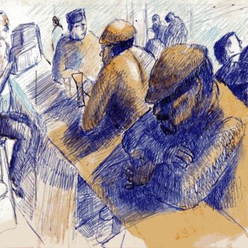 Pintura intitulada "011 - Bar" por Luiz Carlos De Andrade Lima, Obras de arte originais, Aquarela