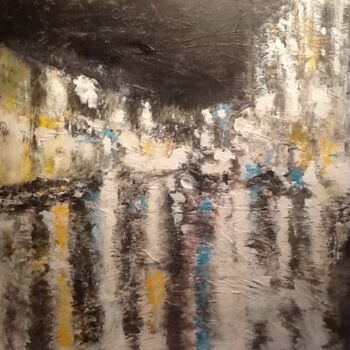 Peinture intitulée "Ville et lumiere" par Anne Vignau, Œuvre d'art originale