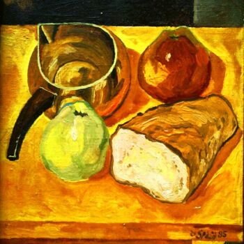 绘画 标题为“La nature morte et…” 由Slobodan Spasojevic (Spaki), 原创艺术品, 油
