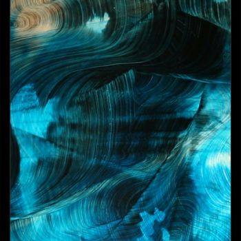 Painting titled "LUMIERES NOIRES Lum…" by Serge Teneze, Original Artwork, Oil Mounted on Glass