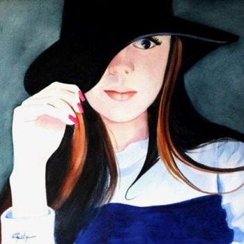 Pittura intitolato "Pourquoi pas" da Adyne Gohy, Opera d'arte originale, Acquarello
