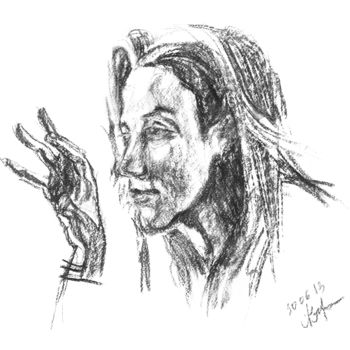 Drawing titled "Zoie. 1 June 2013" by Dea Lieotto, Original Artwork, Charcoal
