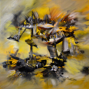 Peinture intitulée "Les heures vives" par Muriel Cayet, Œuvre d'art originale, Acrylique