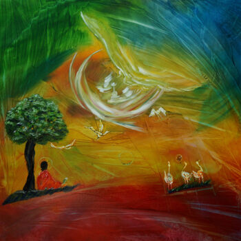 Peinture intitulée "samasara.jpg" par Kalsang Dickyi, Œuvre d'art originale