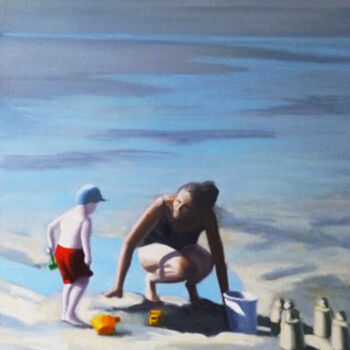 Painting titled "Travail saisonnier" by A.N.Leroux, Original Artwork, Oil
