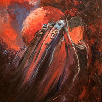 Pittura intitolato "Masai" da Akachukwu Akabeks Chukwuemeka, Opera d'arte originale