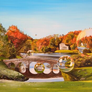 Peinture intitulée "UN AUTRE PARADIS" par Manu Surreabulliste, Œuvre d'art originale, Huile