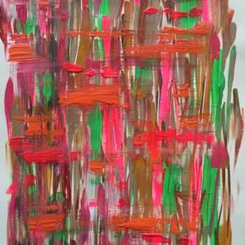 Painting titled "Pop Pink" by Caroline Montigneaux, Original Artwork, Acrylic