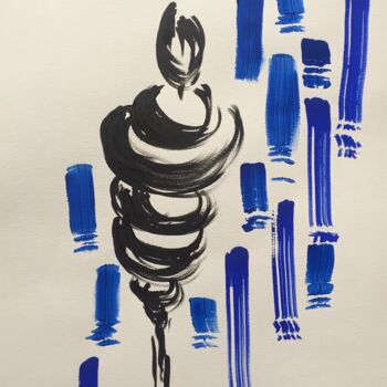 Painting titled "Tourbillon Girl" by Caroline Montigneaux, Original Artwork, Acrylic