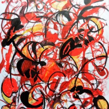 Schilderij getiteld "La traviata" door Brigitte Mathé (MBL), Origineel Kunstwerk, Acryl