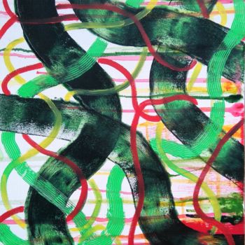 Malerei mit dem Titel "Entrelas 5" von Brigitte Mathé (MBL), Original-Kunstwerk, Acryl